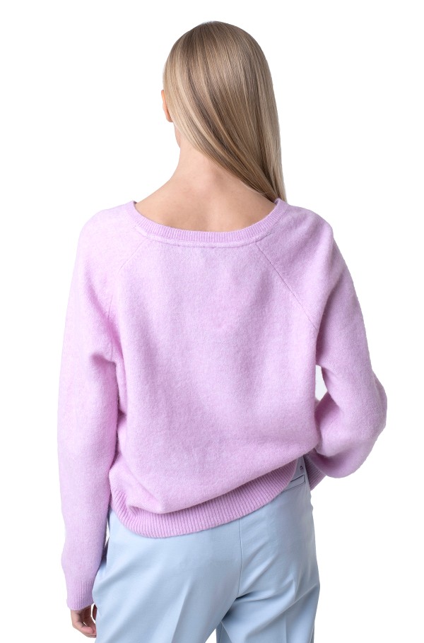 ALPACA RELAXED V-NK SWEATER-hover