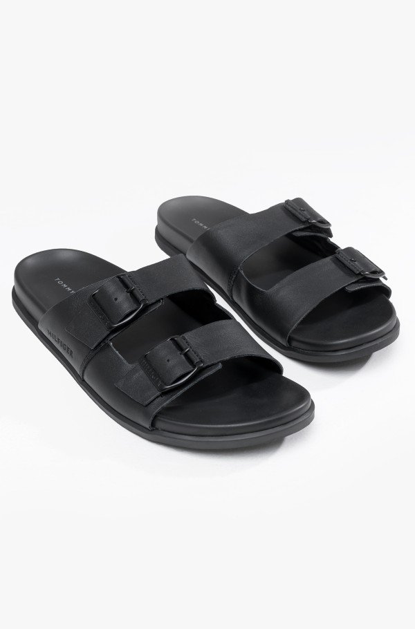 ELEVATED LEATHER BUCKLE SANDAL