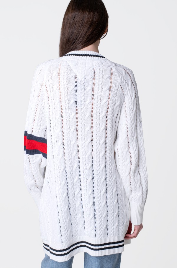TJW OVRSZD CABLE CARDIGAN-hover