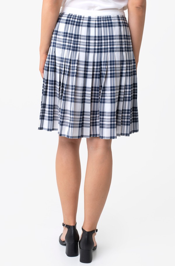ICON SILK PLEATED SHORT SKIRT-hover