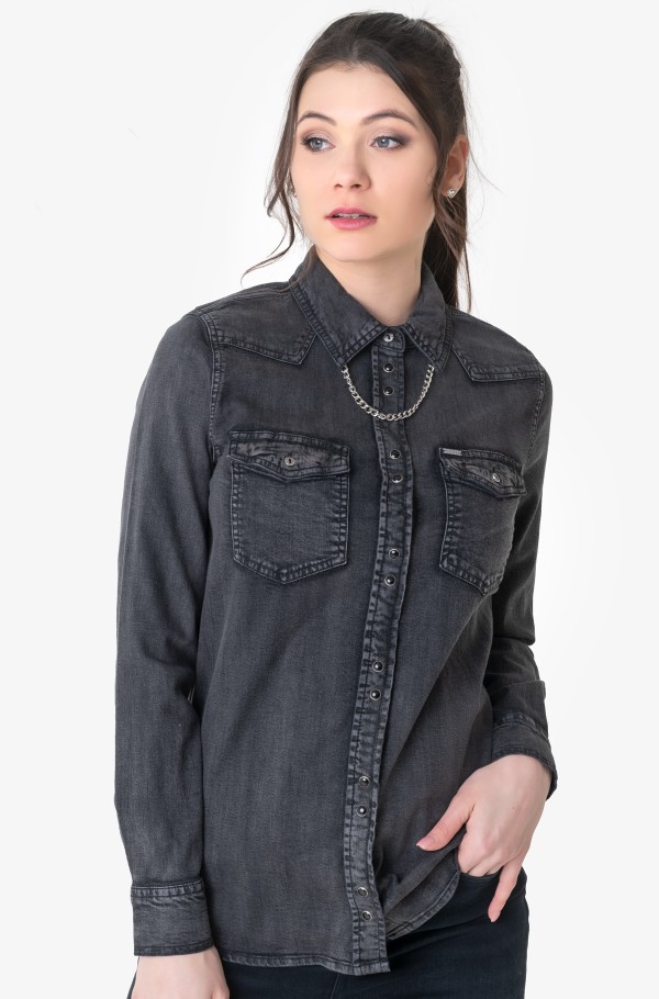 grey Denim shirt W2RH32 D4F33 Guess Women Blouses grey Denim shirt W2RH32 D4F33 Guess Women Blouses Denim Dream e store