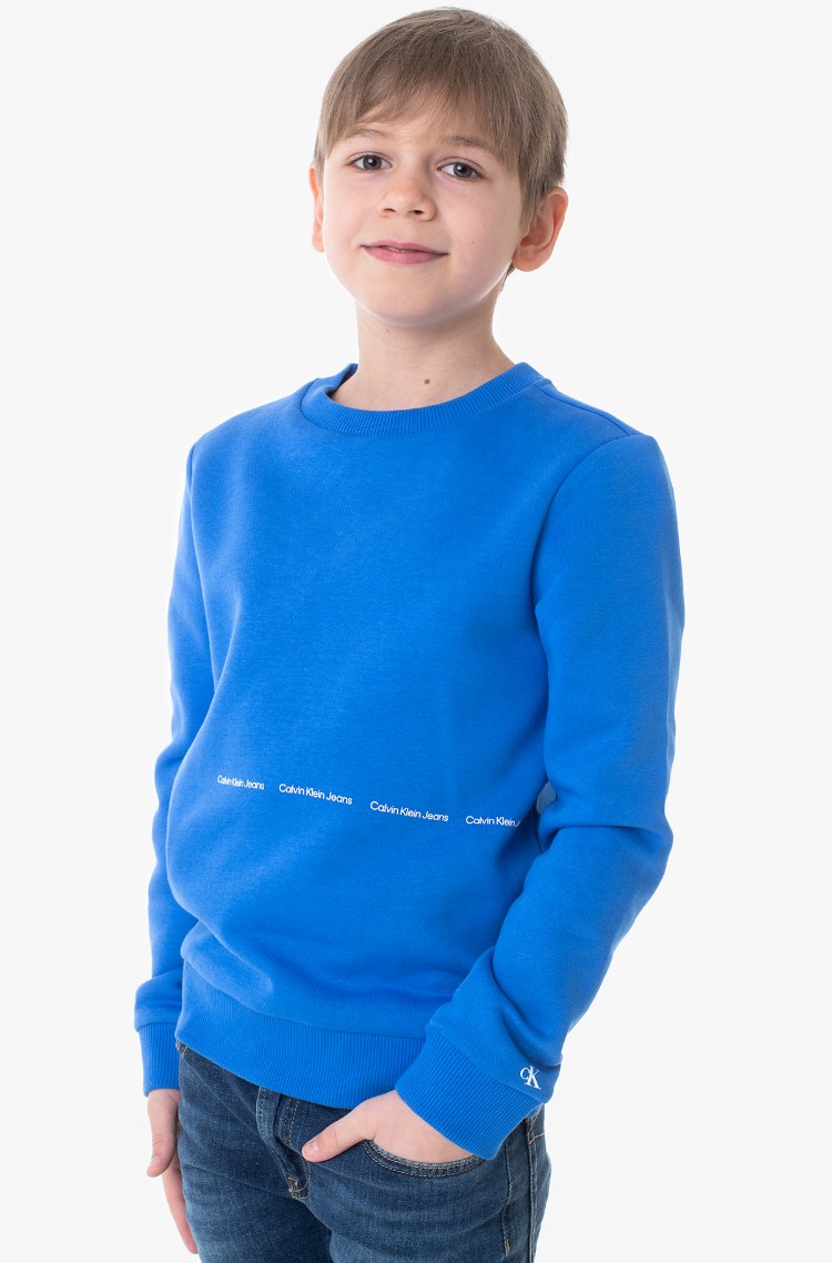 Blue (turquoise) Kids sweater MICRO LOGO SWEATSHIRT Calvin Klein Kids, Children Blue Kids sweater MICRO LOGO Calvin Klein Kids, Children | Denim Dream E-pood