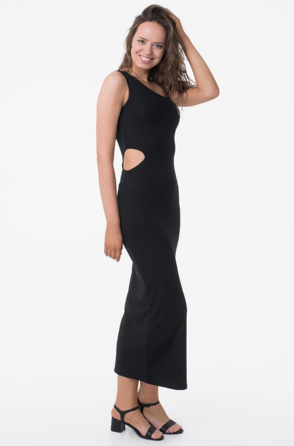 REVEAL RIB JERSEY DRESS-hover