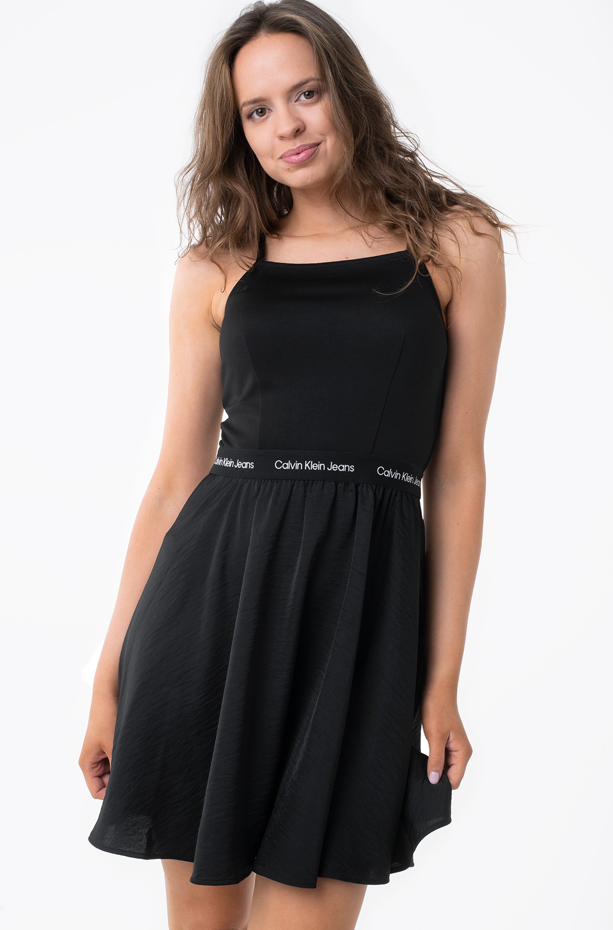 calvin klein logo elastic dress