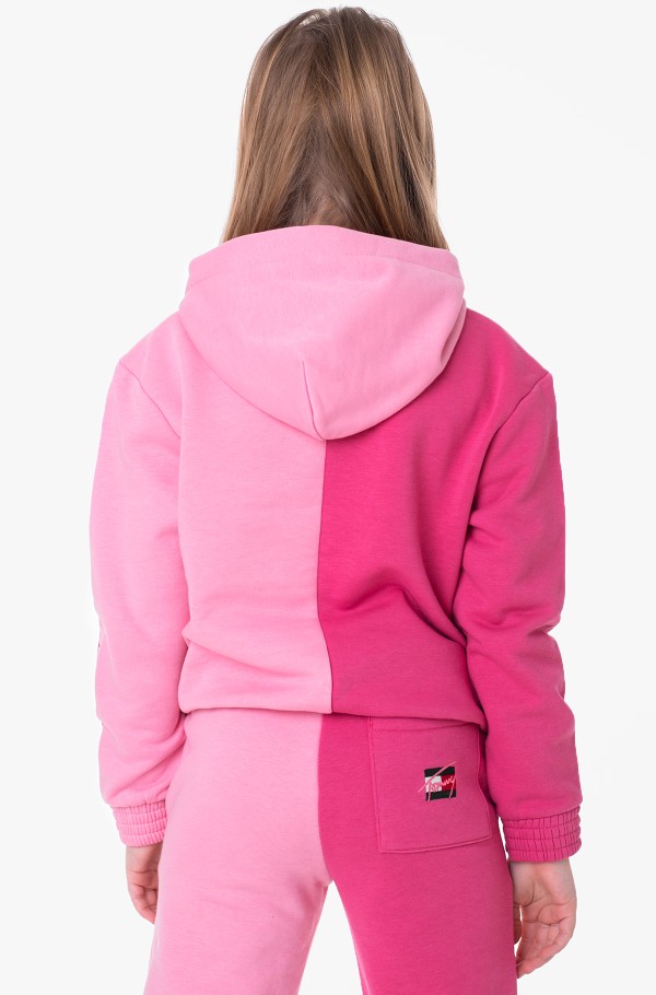 TWO TONE SLEEVE HOODIE-hover