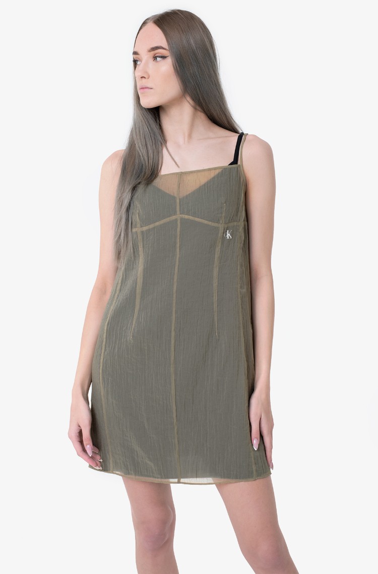 Dress SHEER CHIFFON LAYERING DRESS Calvin Klein, Dresses | Denim