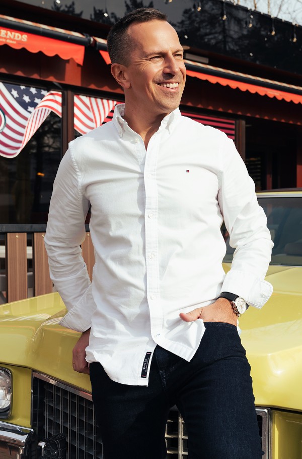 TJM SLIM STRETCH OXFORD SHIRT
