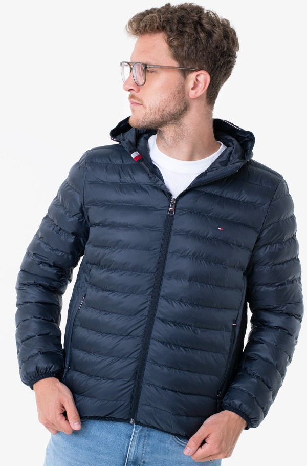 PACKABLE RECYCLED HOODED JACKET-hover
