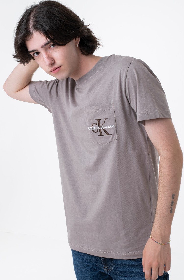 Beige Men's T-shirt MONOLOGO POCKET TEE Calvin Klein, Short-sleeved Beige  Men's T-shirt MONOLOGO POCKET TEE Calvin Klein, Short-sleeved | Denim Dream  E-pood