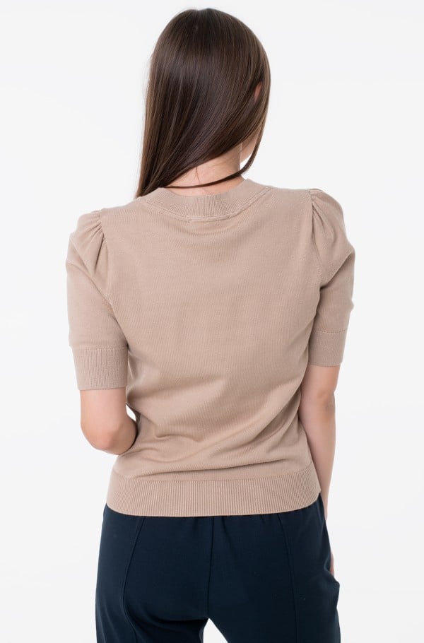 SOFT C-NK PUFF SHOULDER SWEATER-hover