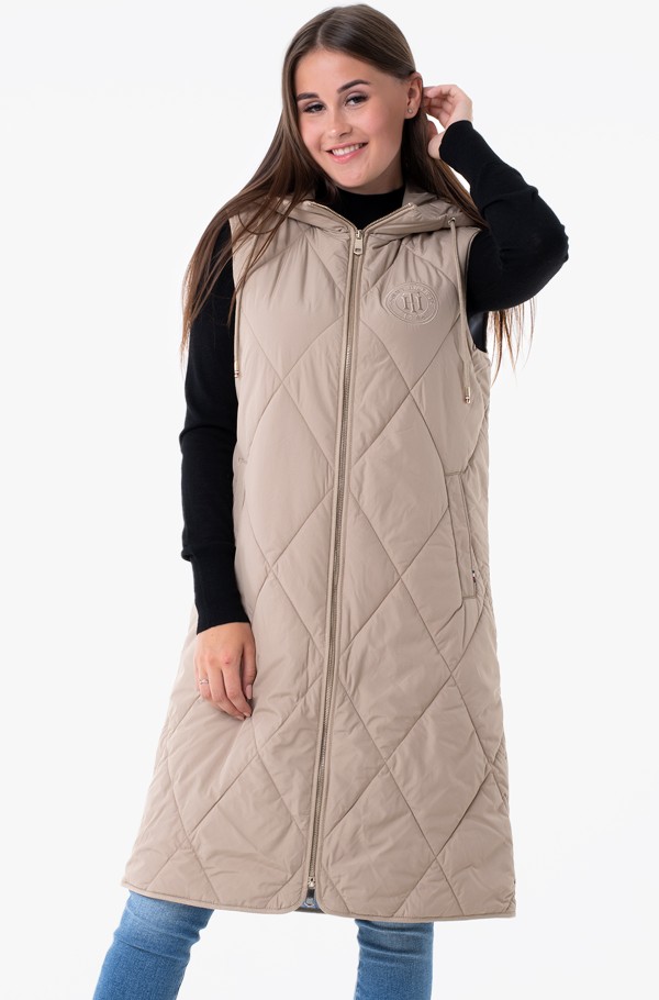 LW SORONA QUILTED LONG VEST-hover