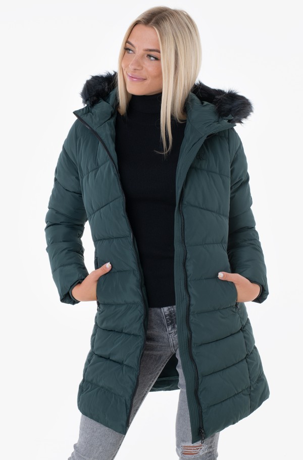 FAUX FUR MW FITTED LONG PUFFER