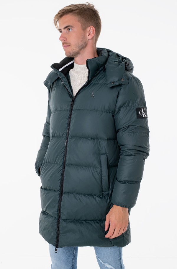 ESS LONG HOODED DOWN JACKET-hover