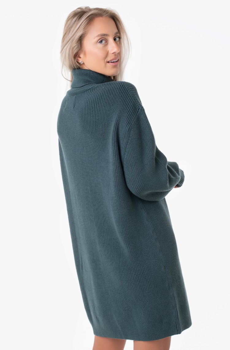 Green 8 Knitted dress CK CHUNKY SWEATER 