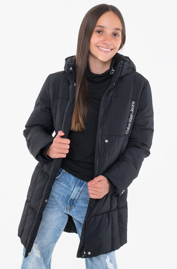 black Kids jacket LONG QUILTED PUFFER COAT Calvin Klein Kids black Kids jacket LONG QUILTED PUFFER COAT Calvin Klein Kids Denim Dream e store