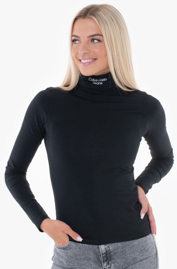 STACKED LOGO LS ROLL NECK