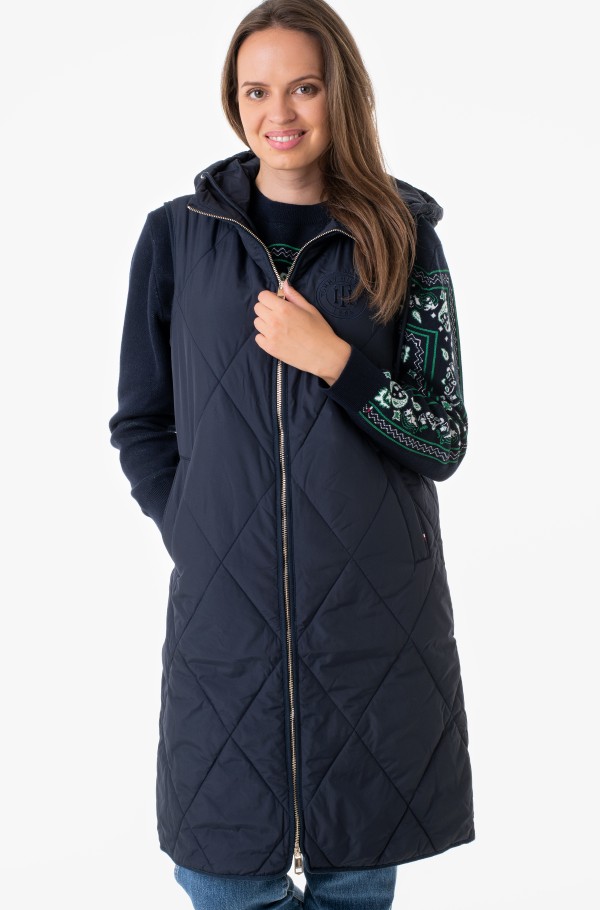 LW SORONA QUILTED LONG VEST-hover