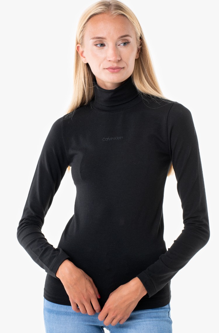 Black Long sleeve blouse MODAL STRETCH ROLL NECK TOP Calvin Klein, Women  Blouses black Long sleeve blouse MODAL STRETCH ROLL NECK TOP Calvin Klein, Women  Blouses | Denim Dream E-pood