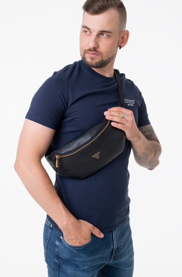 Guess fanny pack black best sale