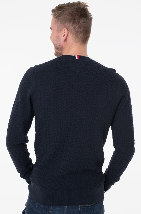 EXAGGERATED STRUCTURE CREW NECK-hover