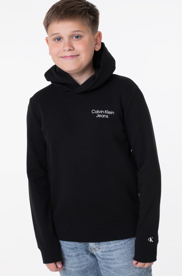 Sweatshirts CKJ Hoodie Klein Denim Kids, Calvin E-pood Dream | HOODIE LOGO STACK Black