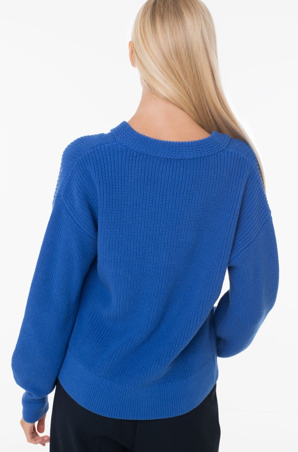 V-NK SWEATER COTTON RIB KNIT-hover
