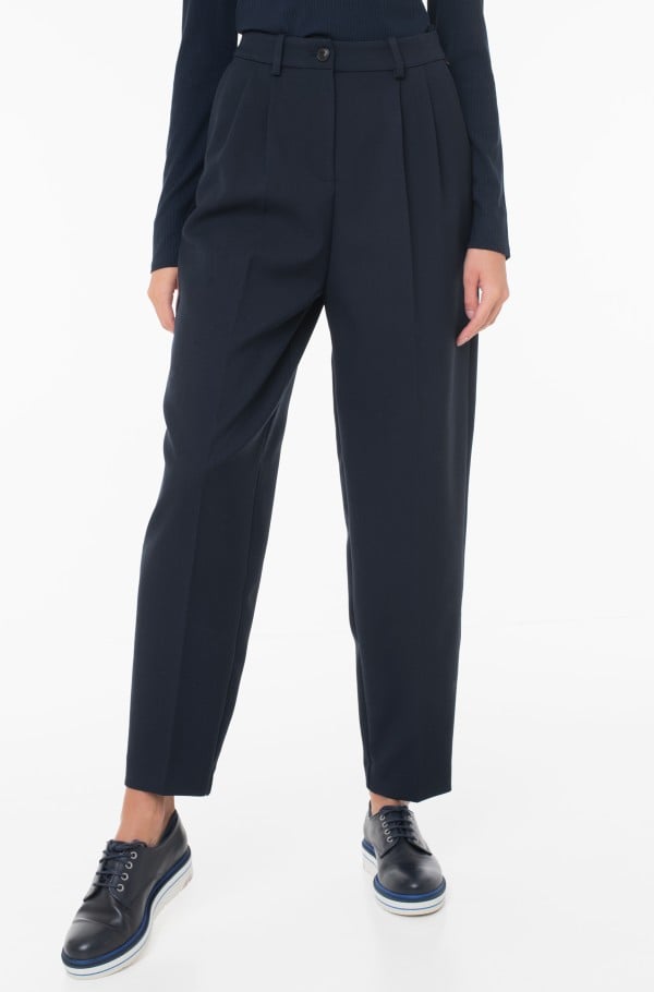 TAPERED PLEATED VIS BLEND PANT