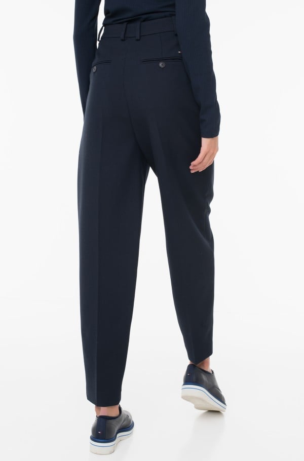 TAPERED PLEATED VIS BLEND PANT-hover