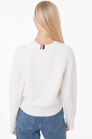 Knitwear CABLE CROP V-NK CARDI-2