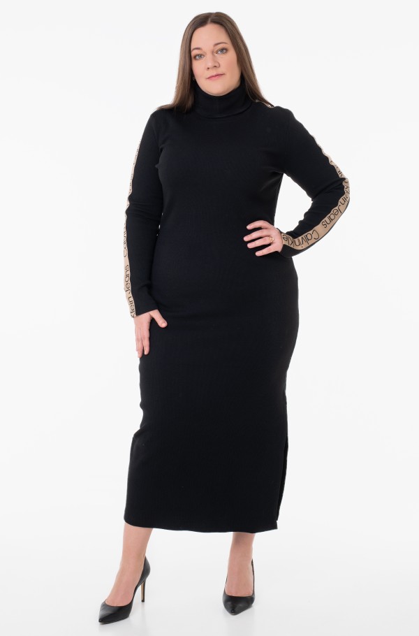 Logo Tape Long Sleeve Dress Calvin Klein®