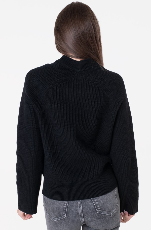 BLOWN UP CK HIGH NECK SWEATER-hover