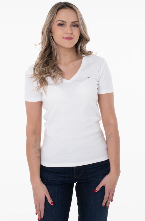 White T-shirt SLIM CODY RIB V-NECK SS Tommy Hilfiger, Short-sleeve t-shirts  white T-shirt SLIM CODY RIB V-NECK SS Tommy Hilfiger, Short-sleeve t-shirts  | Denim Dream E-pood