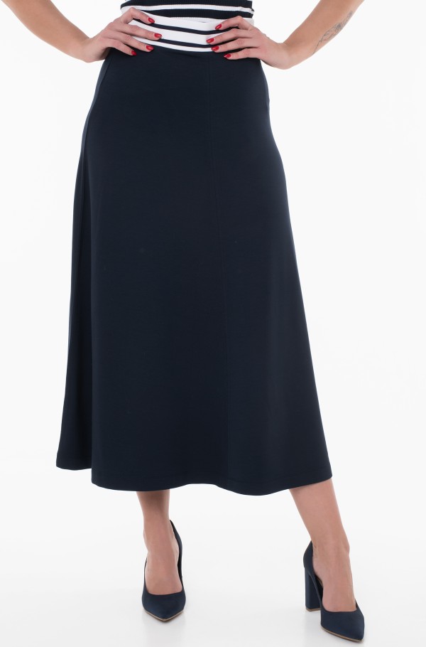 A-LINE BORDER STP MIDI SKIRT