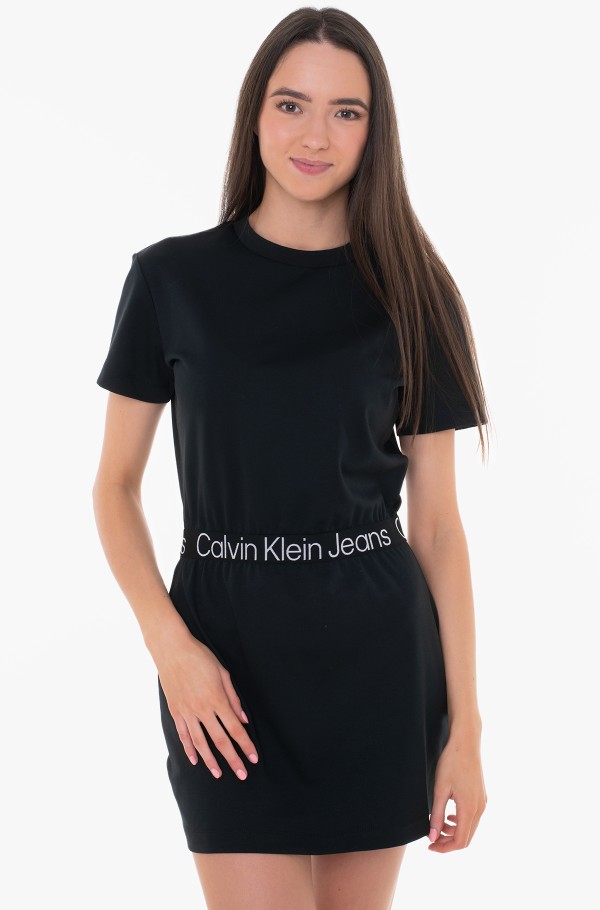 black Dress LOGO WAIST MILANO T SHIRT DRESS Calvin Klein Dresses black Dress LOGO WAIST MILANO T SHIRT DRESS Calvin Klein Dresses Denim Dream E pood