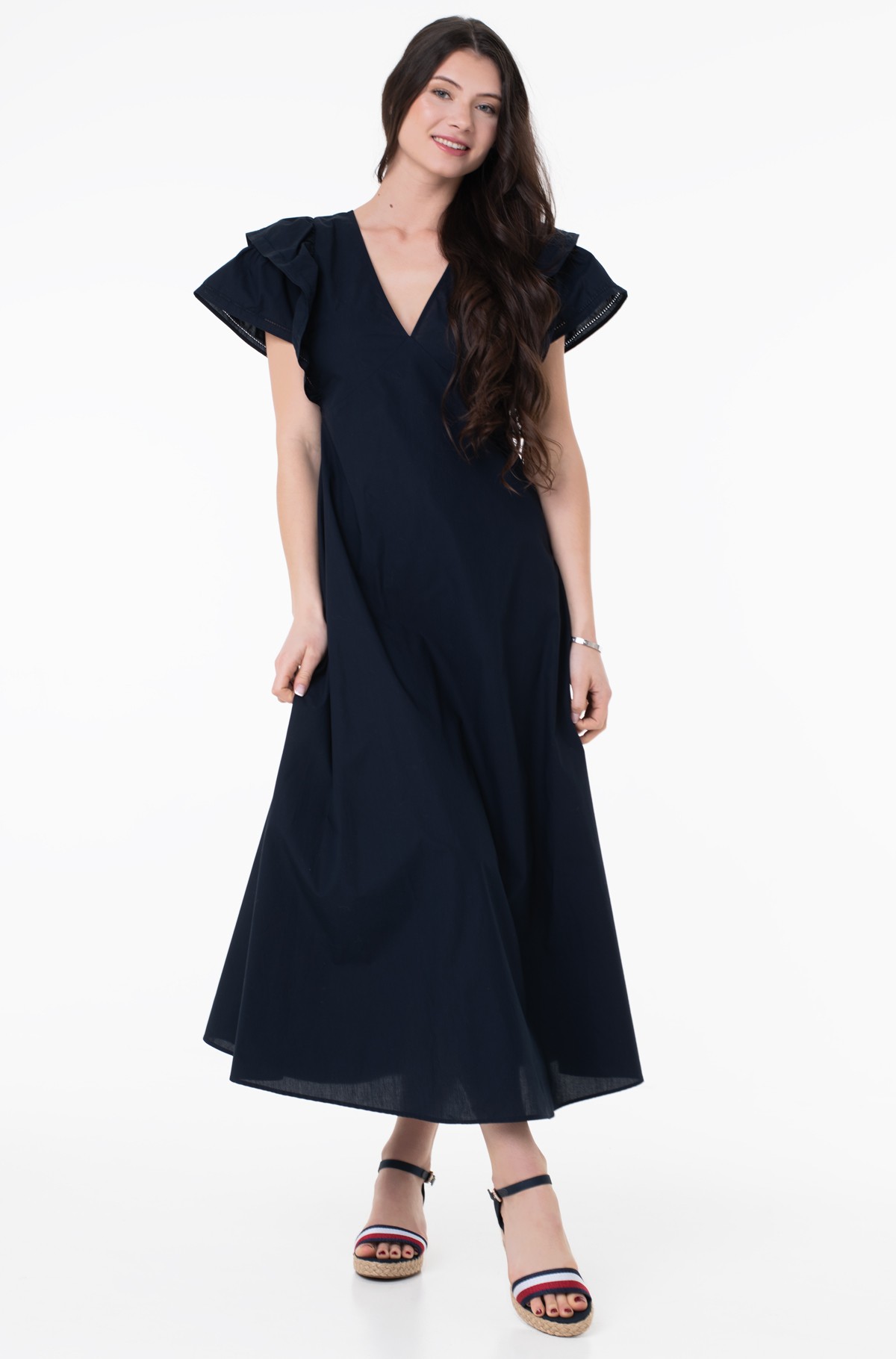 Dress CO SATEEN FRILL DRESS SLVLS-full-1