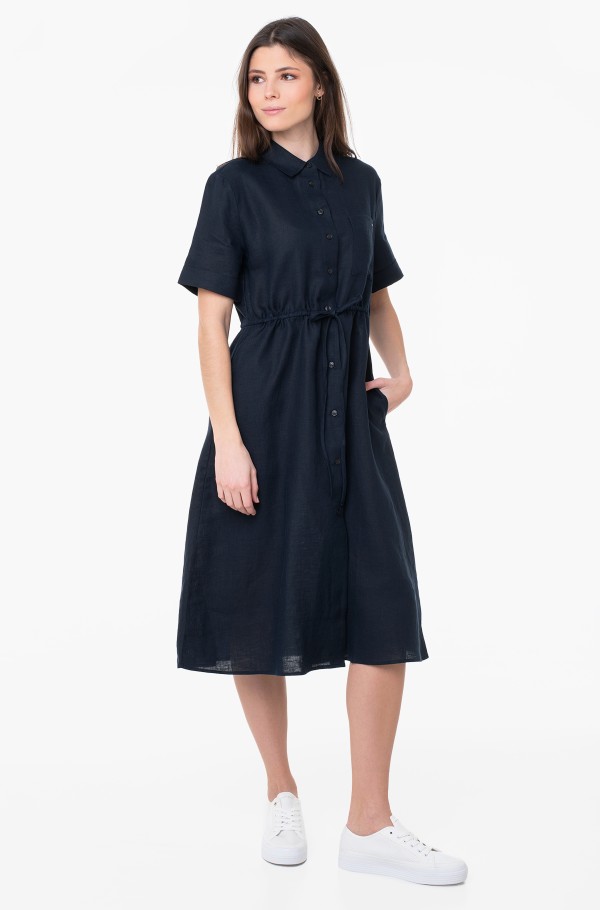 LINEN MIDI DRESS SS