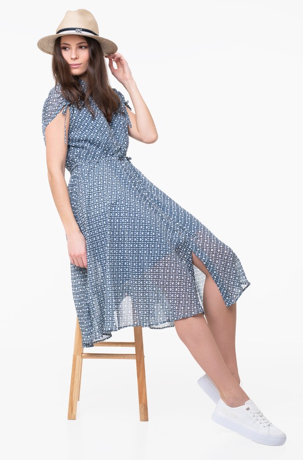 AMD CHIFFON MIDI DRESS SS-hover