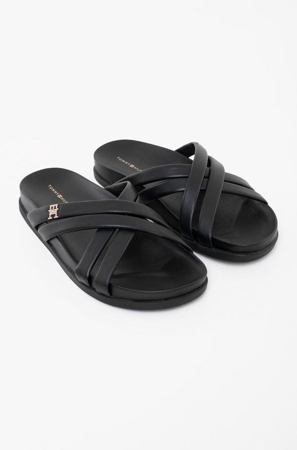 Black Flip flops STRAP FEMININE SANDAL Tommy Hilfiger Flip flops