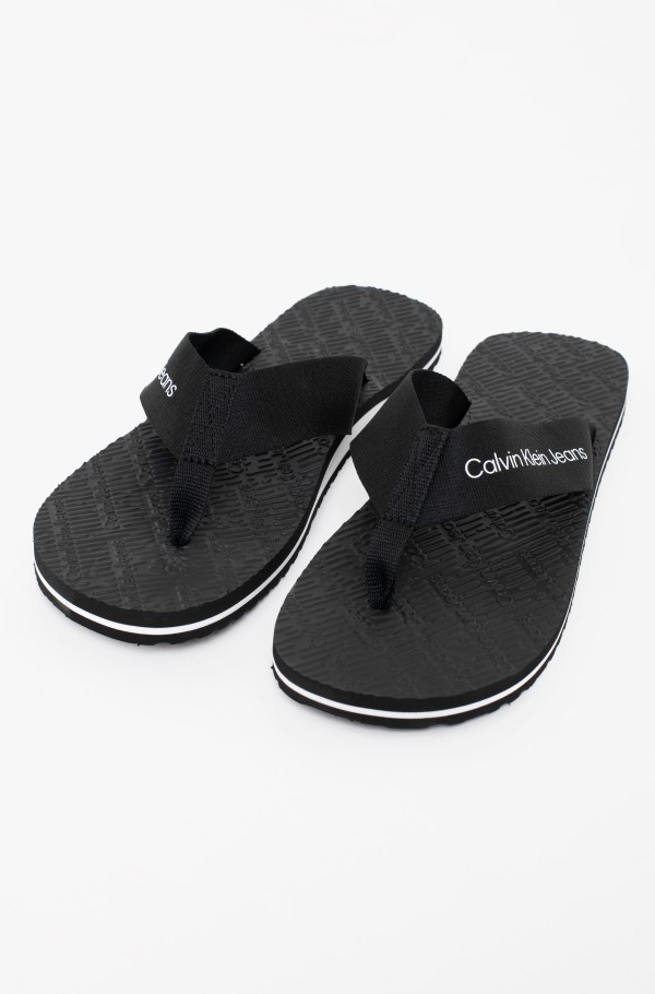 Black Flip flops BEACH SANDAL WEBBING Calvin Klein Men Flip flops