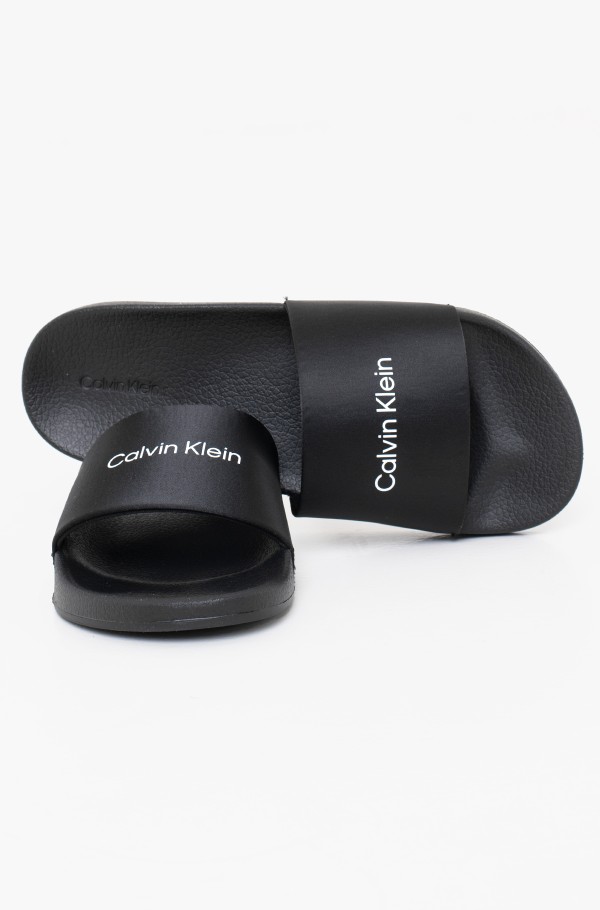 Black Flip flops POOL SLIDE SATIN Calvin Klein Flip flops