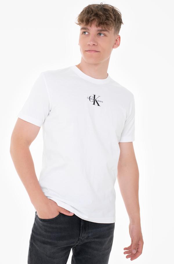 White T-shirt MONOLOGO REGULAR TEE Calvin Klein, Men Short-sleeved white T-shirt  MONOLOGO REGULAR TEE Calvin Klein, Men Short-sleeved | Denim Dream E-pood | T-Shirts