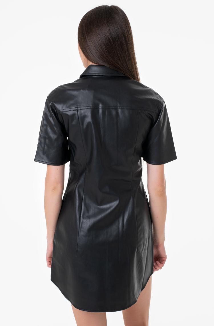 calvin klein faux leather shirt dress black SHORT SLEEVE DRESS Klein, Dresses black Dress FAUX LEATHER SHORT SLEEVE DRESS Calvin Klein, Dresses Ebay