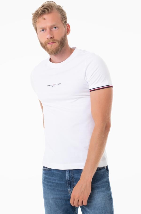 White0 T-shirt TOMMY LOGO TIPPED TEE Tommy Hilfiger, Men Short-sleeved  white0 T-shirt TOMMY LOGO TIPPED TEE Tommy Hilfiger, Men Short-sleeved |  Denim Dream E-pood