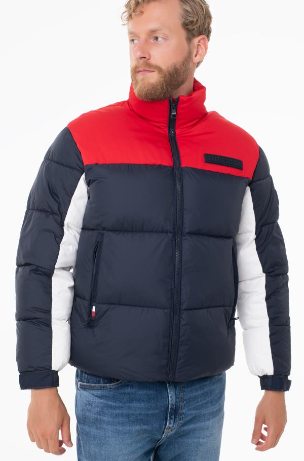 Tommy hilfiger puffer jacket on sale blue