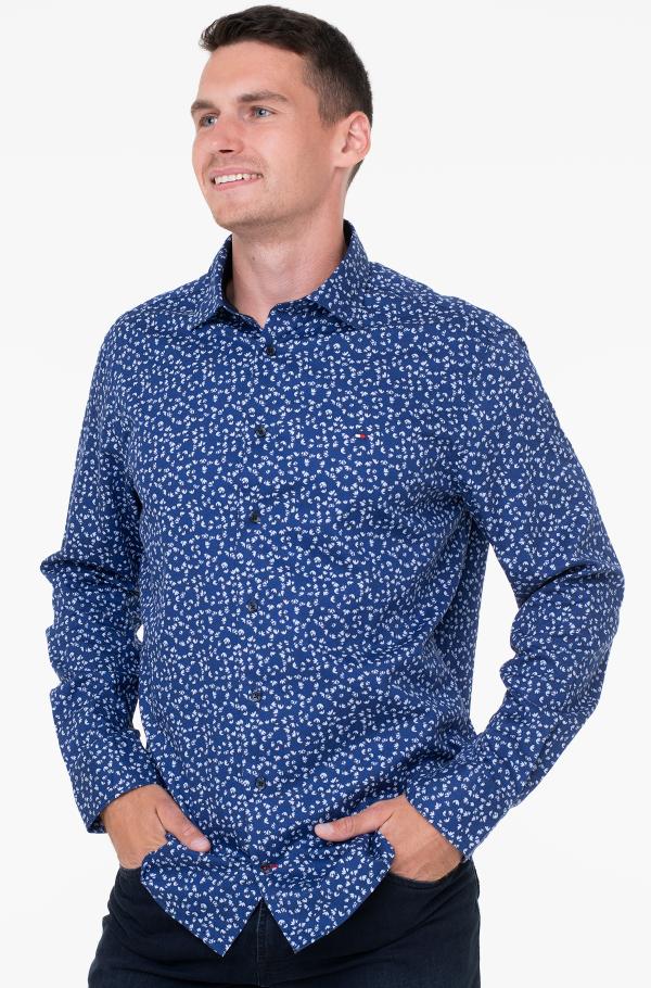 Blue Shirt CL-W CORD DITSY FLOWER RF SHIRT Tommy Hilfiger, Men Long-sleeved  | Denim Dream E-pood