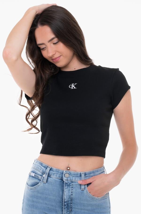 Women t-shirts Calvin CK Short-sleeve Dream Black T-shirt Denim RIB BABY | E-pood Klein, TEE