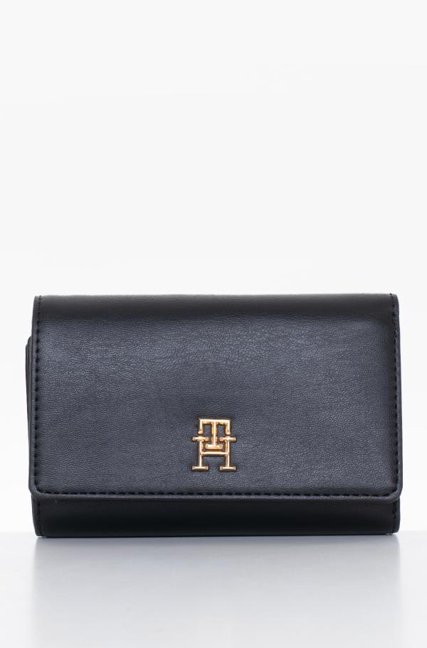 Dark blue wallet and a key chain in a gift box gp med flap wallet  
