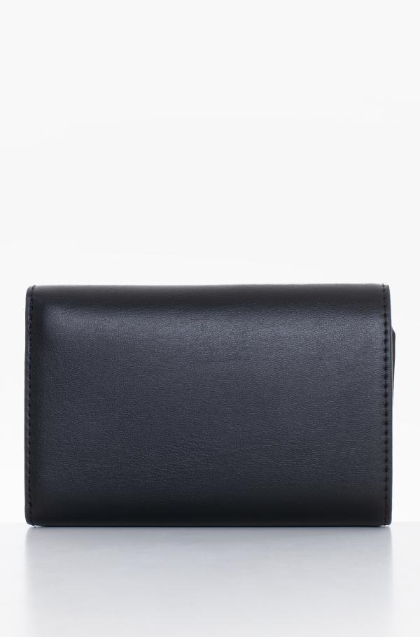 Dark blue wallet and a key chain in a gift box gp med flap wallet  