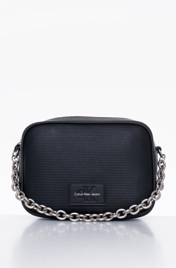 Calvin Klein Sculpted Camera Bag18 W/Chain Black K60K611189 BDS (CK390-a)  handbag