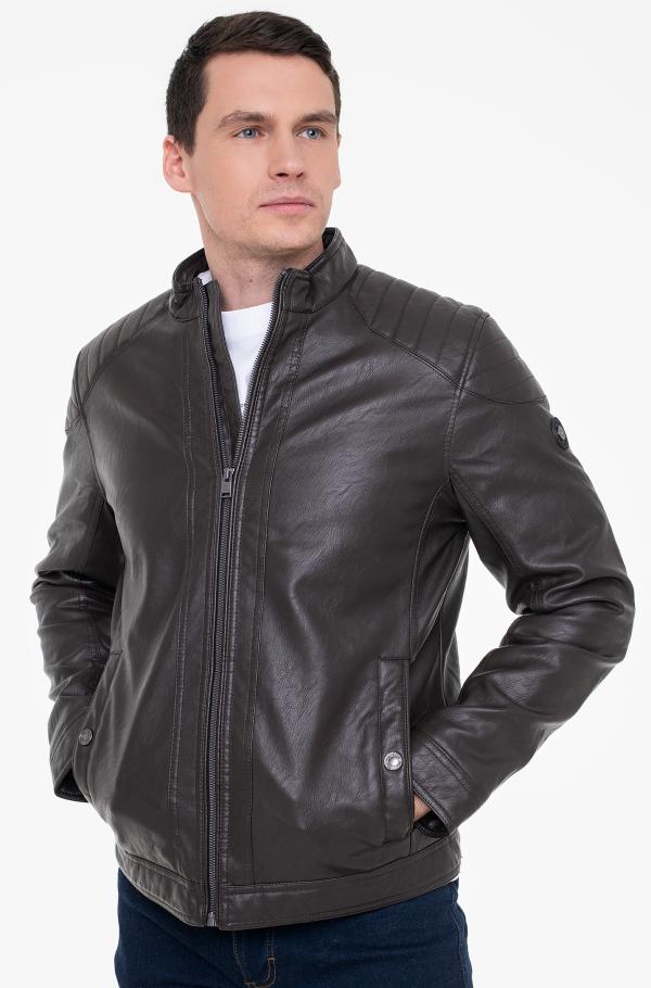 Tom tailor leather hot sale jacket price